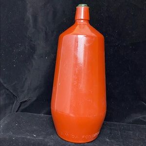 Vintage Portugal Fonseca Painted Green Wine Bottle